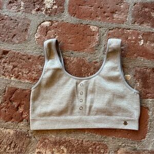 Lucky Brand Womens Seamless Comfort Crop Cami Lounge Bralette size medium Gray